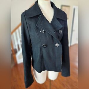 Anthropologie Black Pea Coat